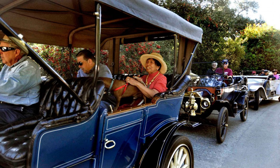 Several pre-1915 vintage automobiles assembled in Altadena, Saturday, October 22, 2011, to make a road trip up the Mount Wilson Toll Road two and a half miles up to Henninger Flats. (Correspondent photo by Mike Mullen)
