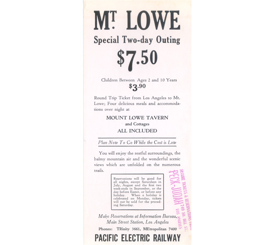 Mount Lowe Preservation Society Inc. Collection