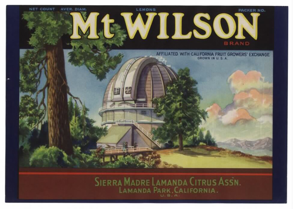 Mount Lowe Mt Wilson Orange Citrus Fruit Crate Label Art Print Sierra Madre Mt 