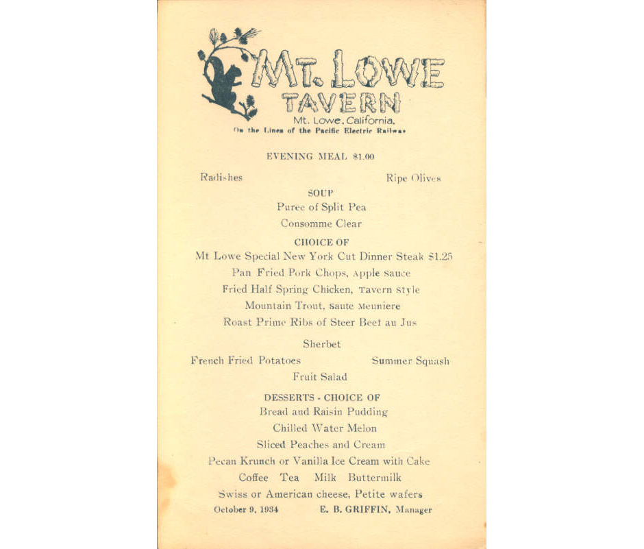 Mount Lowe Preservation Society Inc. Collection